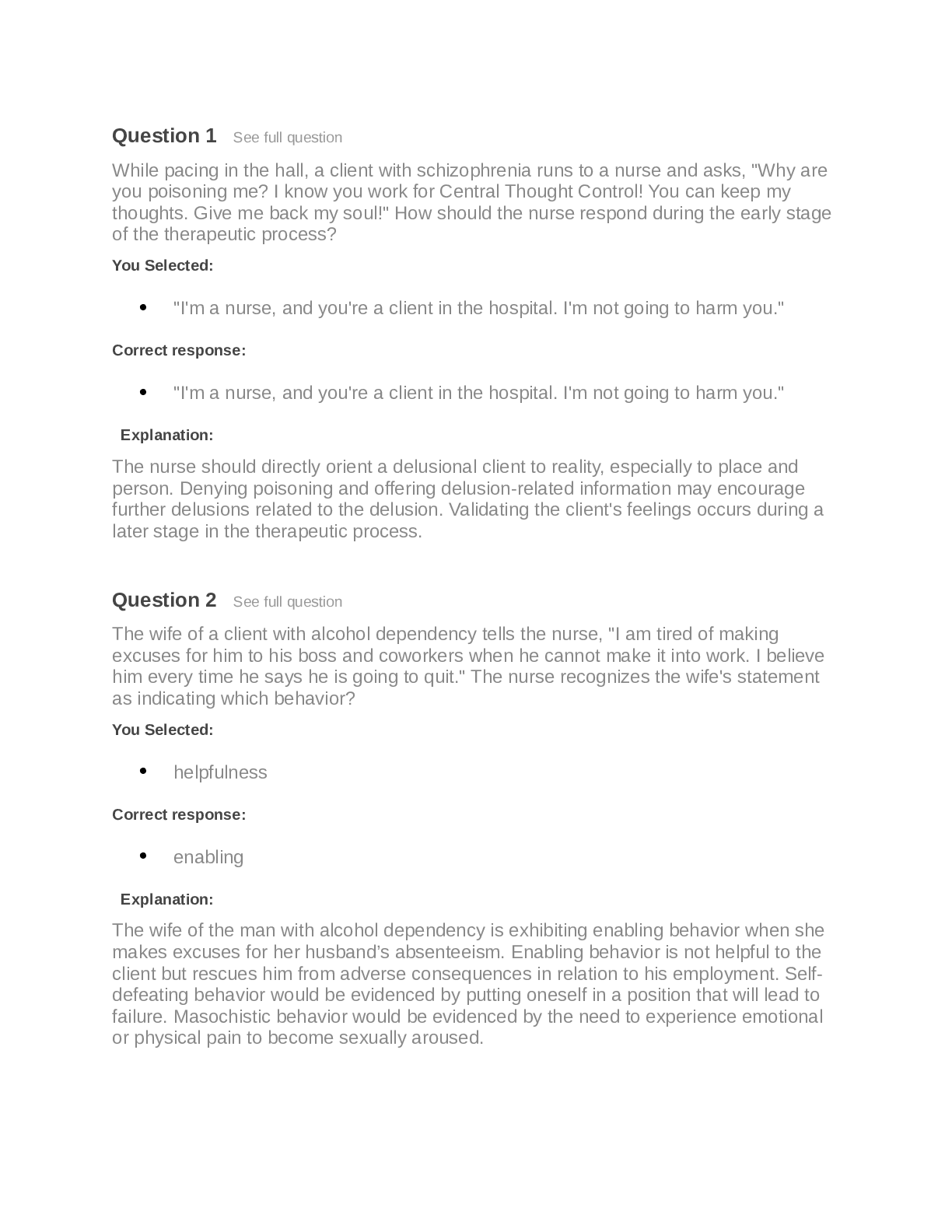 Preview of NURSING 4710 Psychosocial Prep U